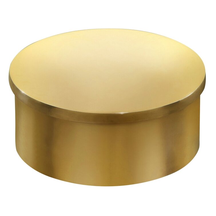 Flat End Caps - Polished Brass