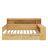 Wooden Full Size Daybed With Storage Shelves, Multi-Functional Bed With 2 Storage Drawers And Study Desk-1544458073
