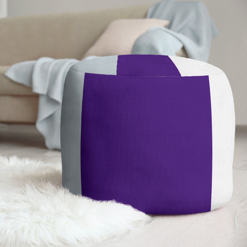 repose-pieds rond 20,5", Argent / mauve / blanc