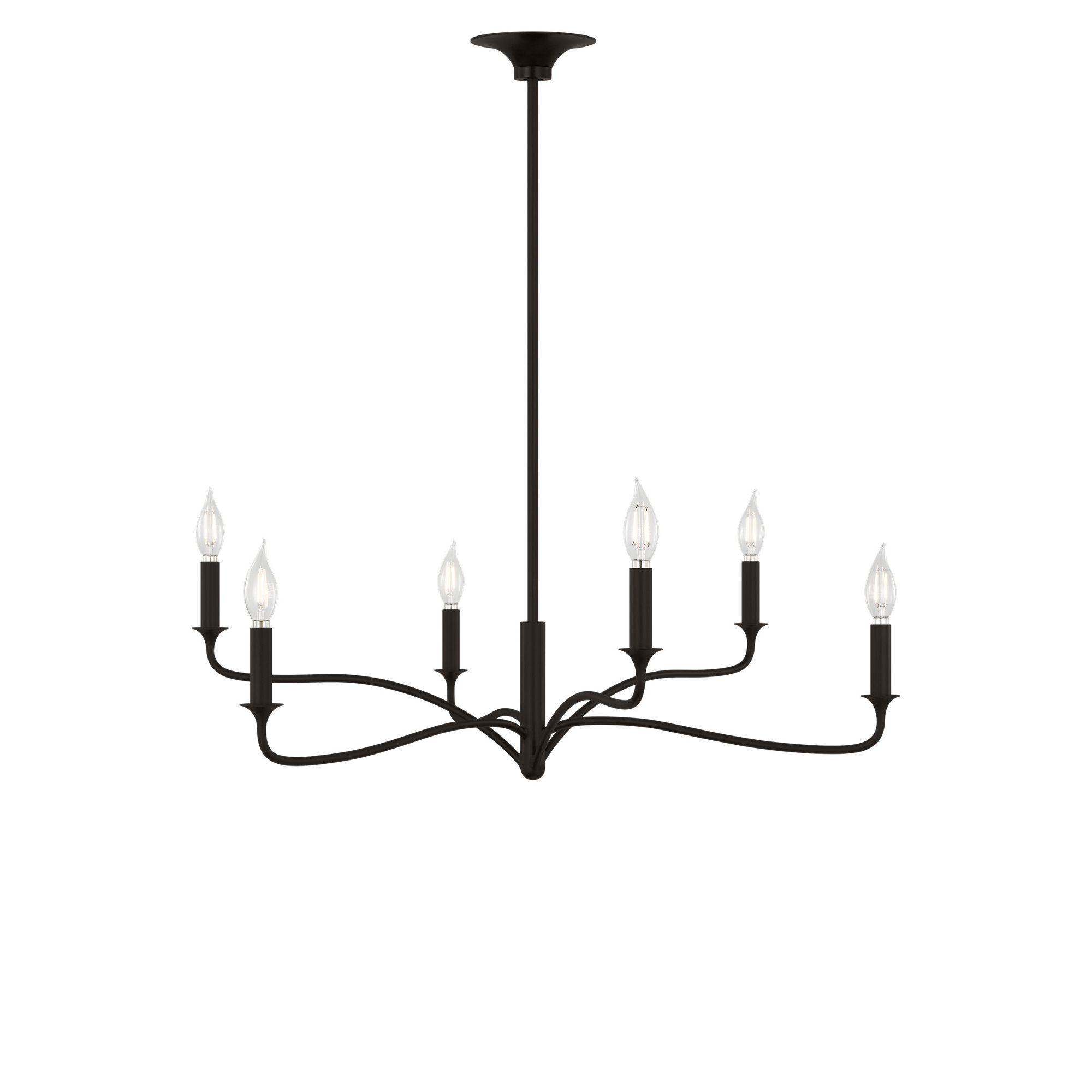 Wetherell Chandelier, Aged Iron, 62.68" H x 32" W  x 32" D, 6