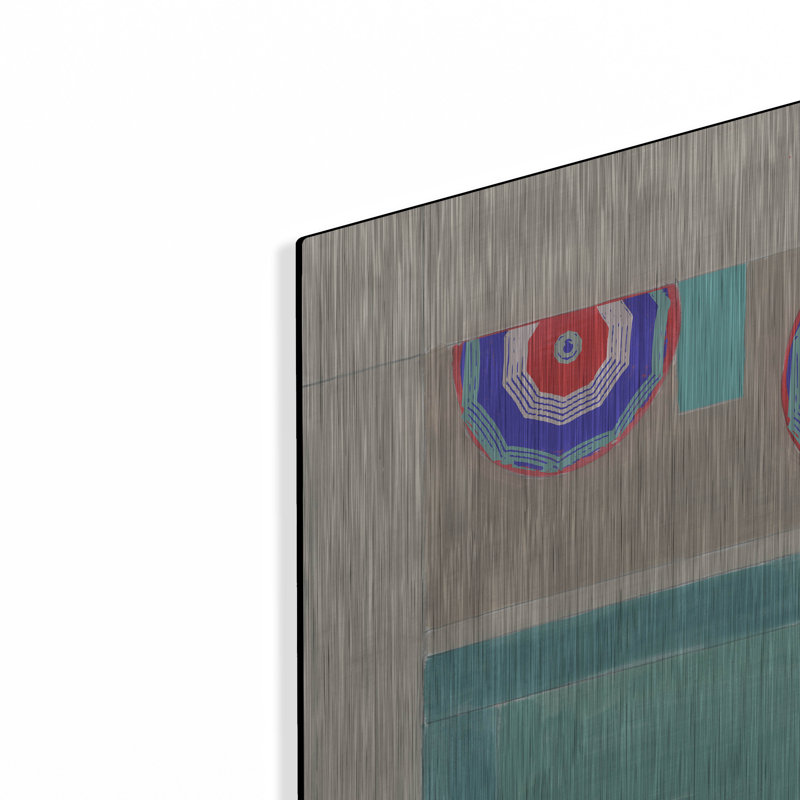  «By The Pool 2» par Cartissi, art mural en métal, 16 po x 12 po, H 12 po x l 16 po