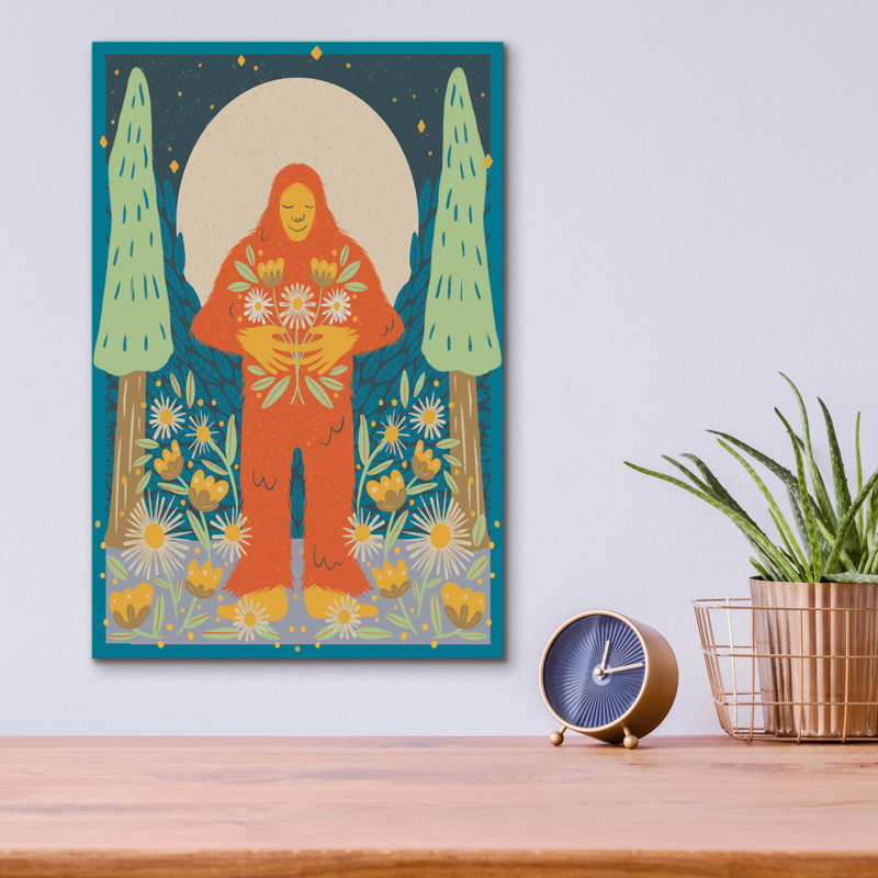 «Legendary Giant» par Rachel Hallquist, art mural en verre acrylique, H 16 po x l 12 po x P 0,13 po