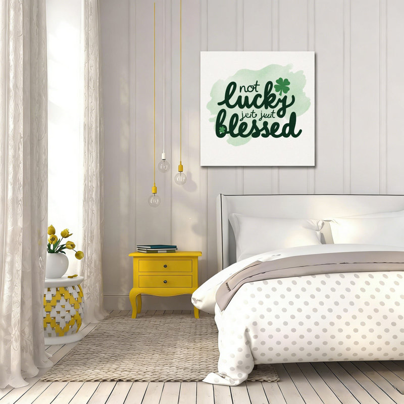 «Blessed Clover», art mural encastré en bois, 16 L x 16 l