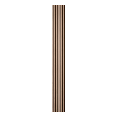Panneaux muraux en bois, 96,1 x 11 pouces, panneaux de lattes acoustique, finition en teck foncé, amortissement sonore pour les espaces de vie, les chambres à coucher, les bureaux, les studios, la décoration intérieure, les panneaux de fibres à densi