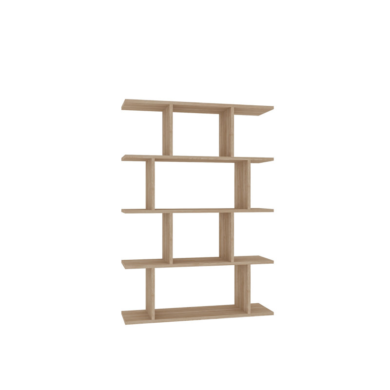 Alyson Standard Bookcase, Oak, 127.4 H x 90 W x 25 D cm