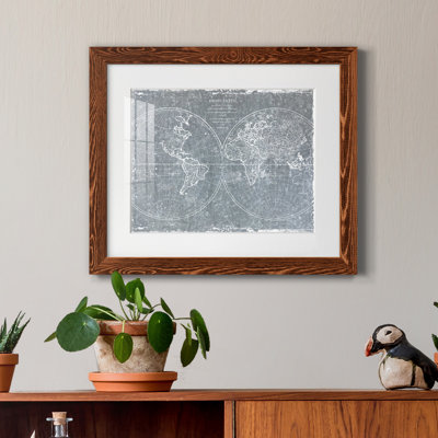 " Galvanized World Map "