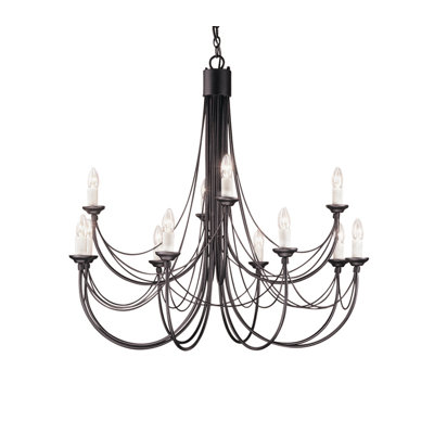 Grandville 12 - Light Candle Style Chandelier
