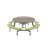 AmTab Manufacturing Corporation 60'' Round Bench Cafeteria Table