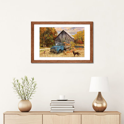 «Fall Truck And Barn» - reproduction