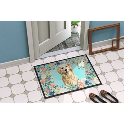 Wimer Non-Slip Floral Outdoor Doormat