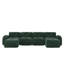 Canapé en forme de U sans os, conception capitonnée, fond en éponge haute densité 32D, conception antidérapante, aucun assemblage requis, combinaison libre, repose-pieds mobiles pour le salon, cinéma maison, vert-1902416234