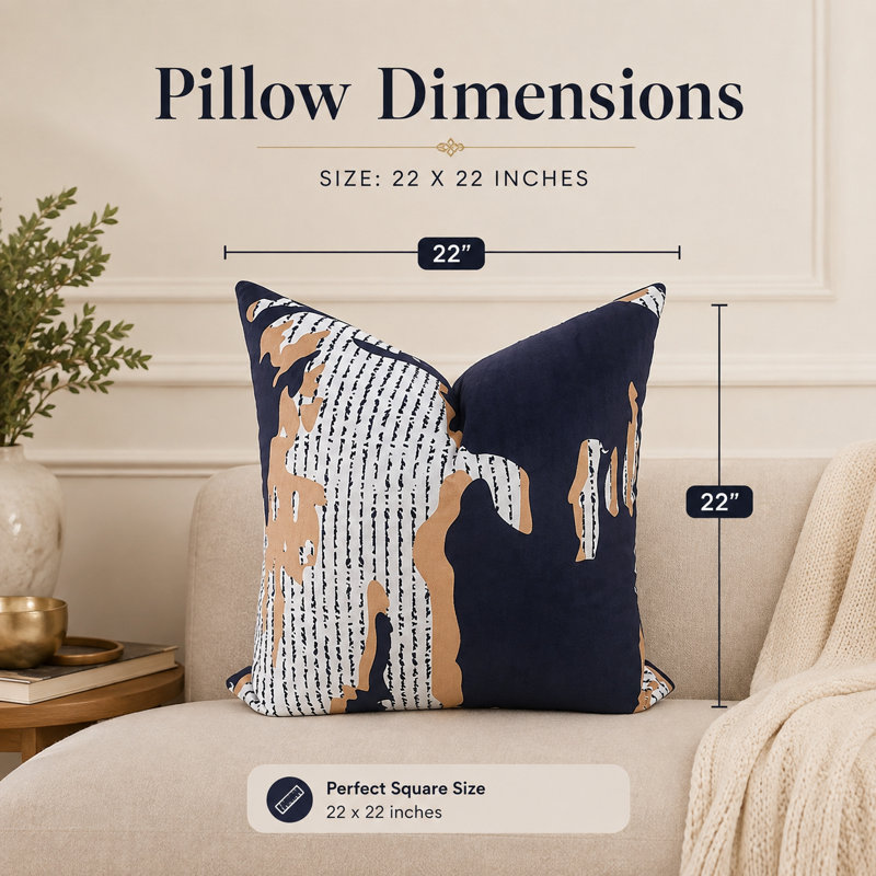 Housse de coussin carré en velours Azzitta