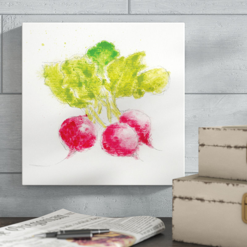 «Garden Delight X» par Emily Adams - peinture sur toile sans cadre, H 12 po x l 12 po