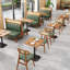 Banc rembourré en similicuir Casual Cafe