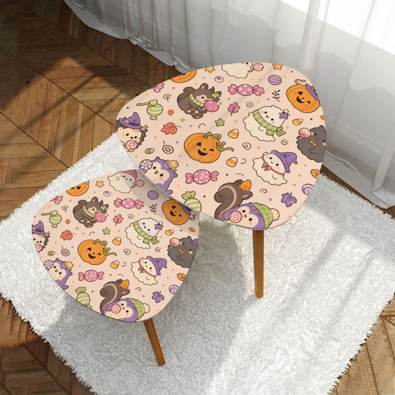 Ensemble de 2 tables basses gigognes Triangle