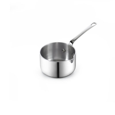 Cooks Standard Multi-Ply Clad 0.29 Quart Butter Warmer, Small Stainless Steel Sauce Pan, Mini Butter Chocolate Milk Melting Pot with Pour Spout, 270ml Cooking Pot ideal for Chefs, Baristas