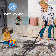 Tapis brun / abstrait NAAR Payas