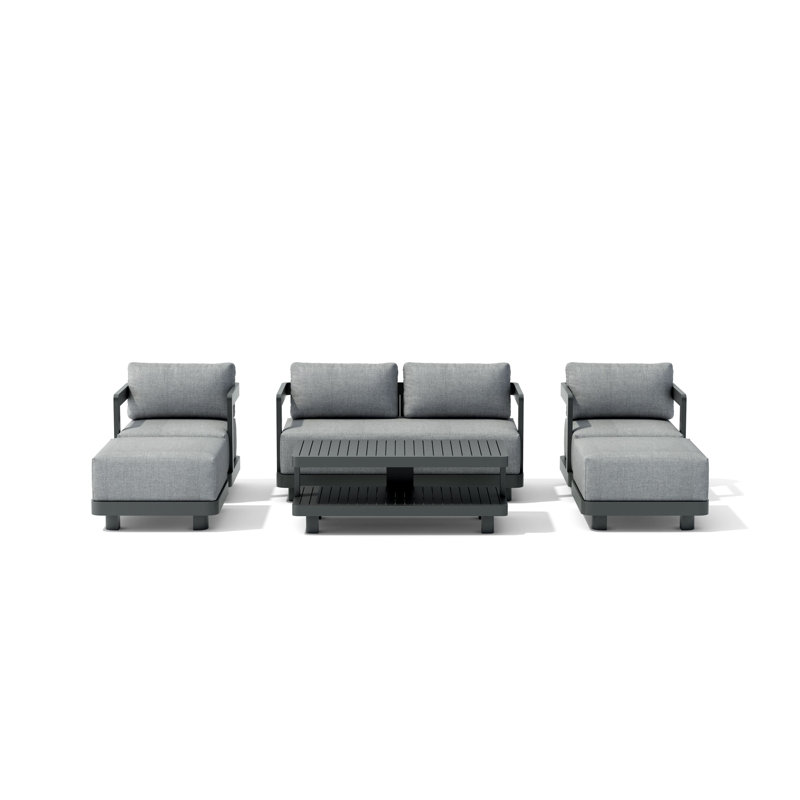 Granada Outdoor 6 - Piece Conversation Set, Cast Slate