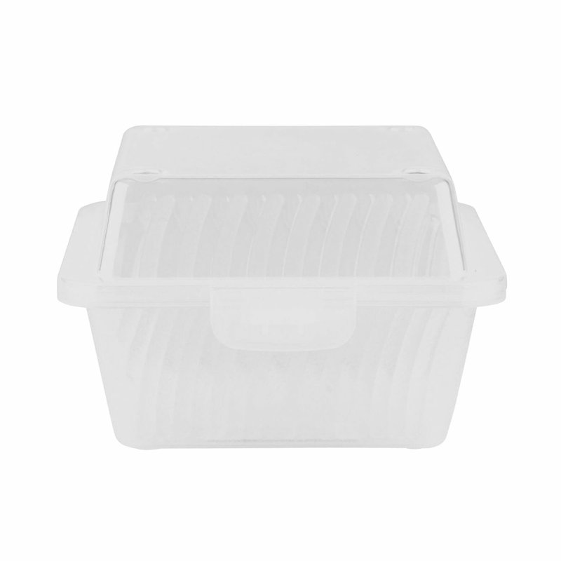 Contenant alimentaire à emporter simple GET, 4,75 po x 4,75 po (ensemble de 12), Clair