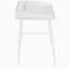 Bureau d'ordinateur, bureau personnel, ordinateur portable, tablettes de rangement, l 48 po, travail, stratifié blanc, métal blanc, contemporain, moderne-1813566042