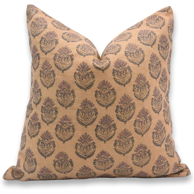 Housse de coussin intérieur / extérieur Floral Linen, 14 po x 14 po