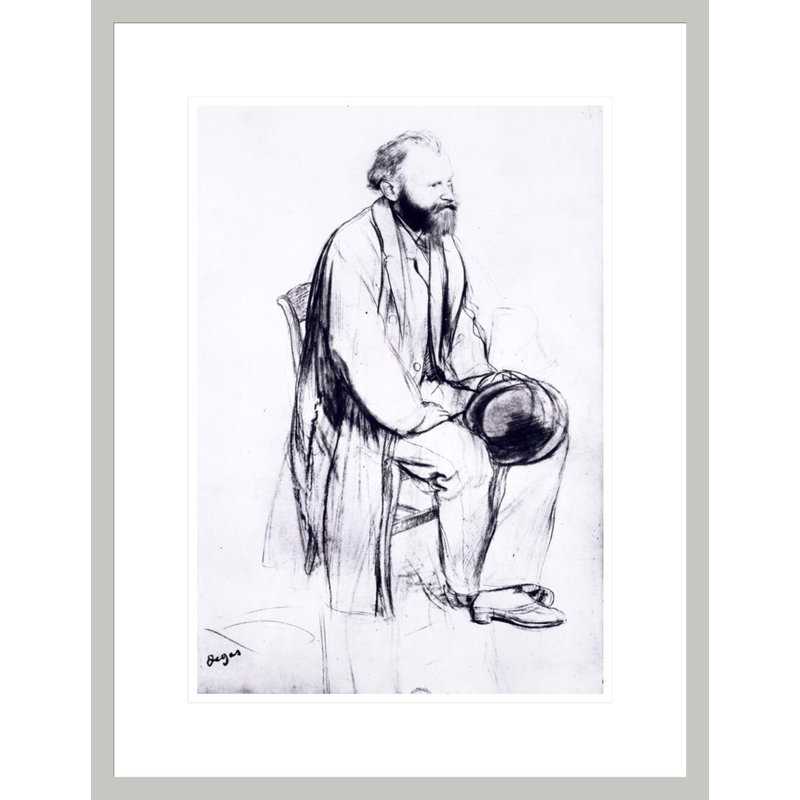 Étude pour un portrait de Manet par Edgar Degas, impression giclée encadrée, H 21,75 po x l 16,8 po