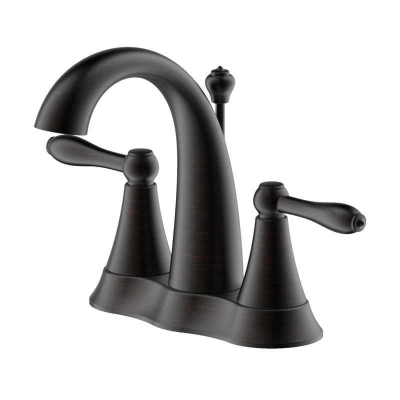 Contour Collection 2 Handle Centerset Lavatory Bathroom Sink Faucet with Drain Assembly - Oil Rubbed Bronze