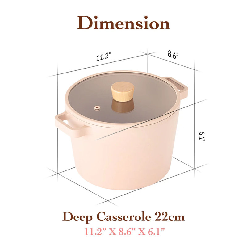 Fika Objet 9" Deep Casserole, Pink