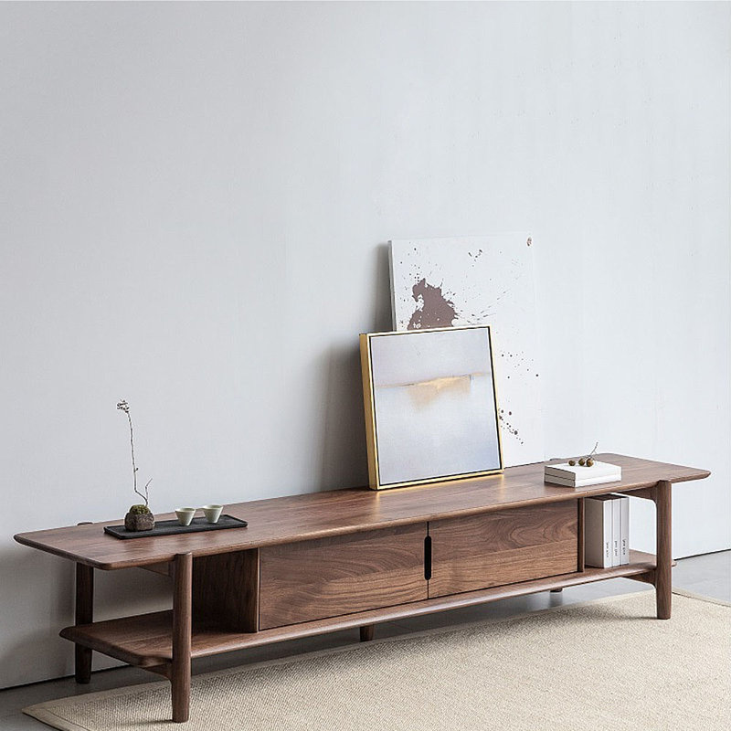 Creative Black Walnut TV Audio Visual Cabinet