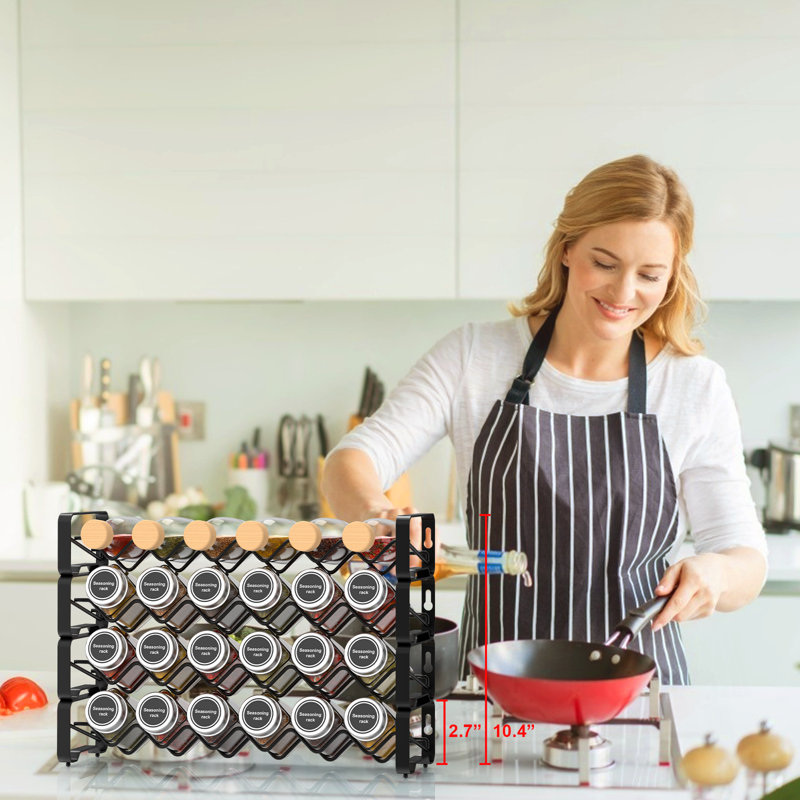 Freestanding Spice Jar & Rack Set