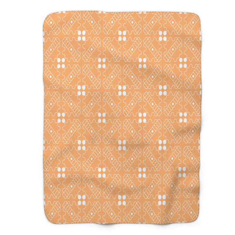Peach Whisper - 1 Piece Premium Sherpa Blanket, Grand lit
