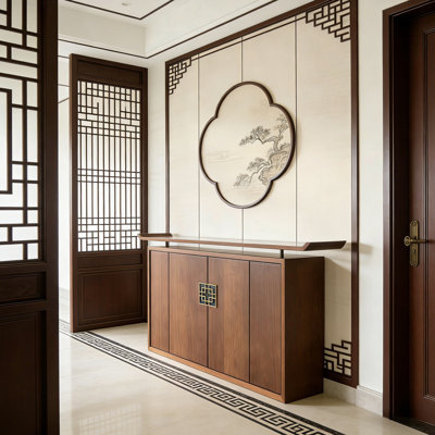 Chinese-style retro light luxury sideboard