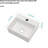 White Ceramic Wall Mount Bathroom Sink, 13.6L X 11.6W 4.8H, Single Faucet Hole, Smooth Polished Surface, Acid , Modern Design, Installation Guide 13.6X11.6 Inch Rectangle Stain Low Water Absorption,