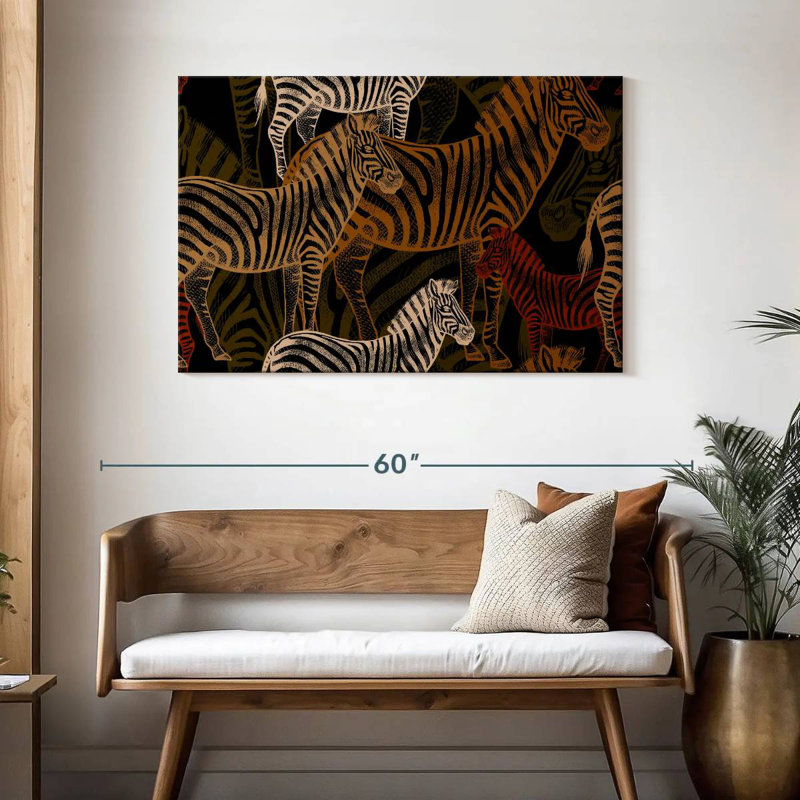 Brampt African Zebras Pattern, 30" H x 45" W