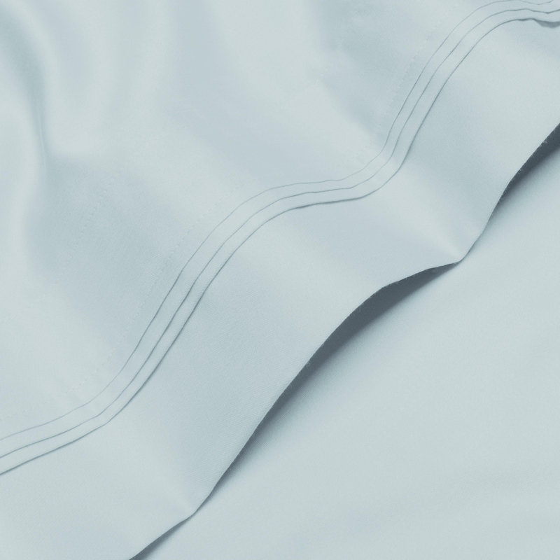 Ensemble de draps 4 pièces Luxury, Très grand, Bleu pastel