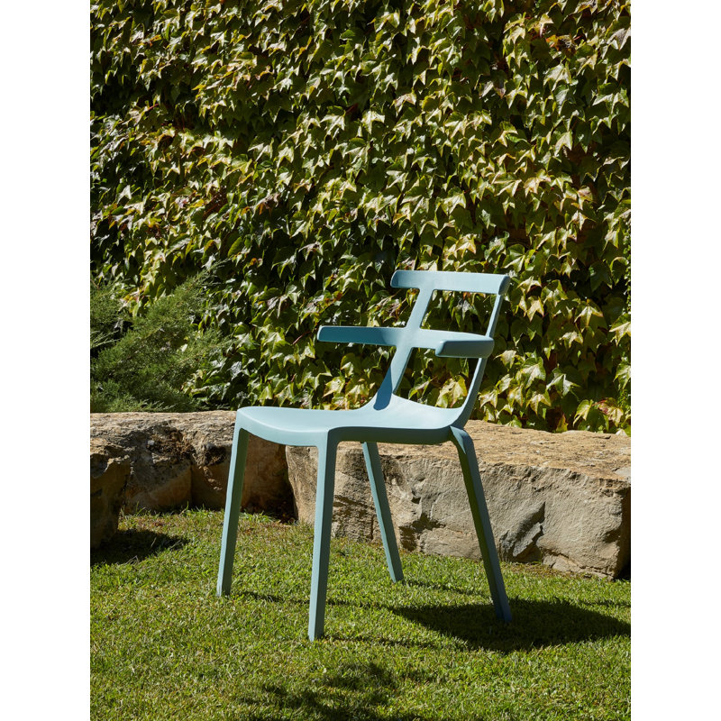 Chaise d'appoint de patio empilable Tokyo Eco, Eau verte