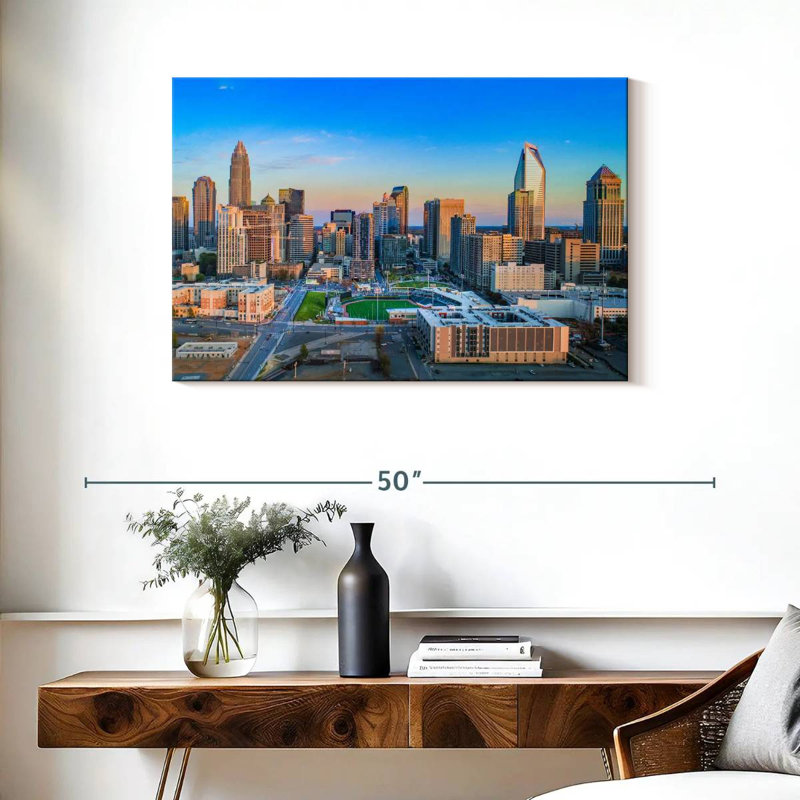 Ravi Blue Sky Over Charlotte, 24" H x 36" W