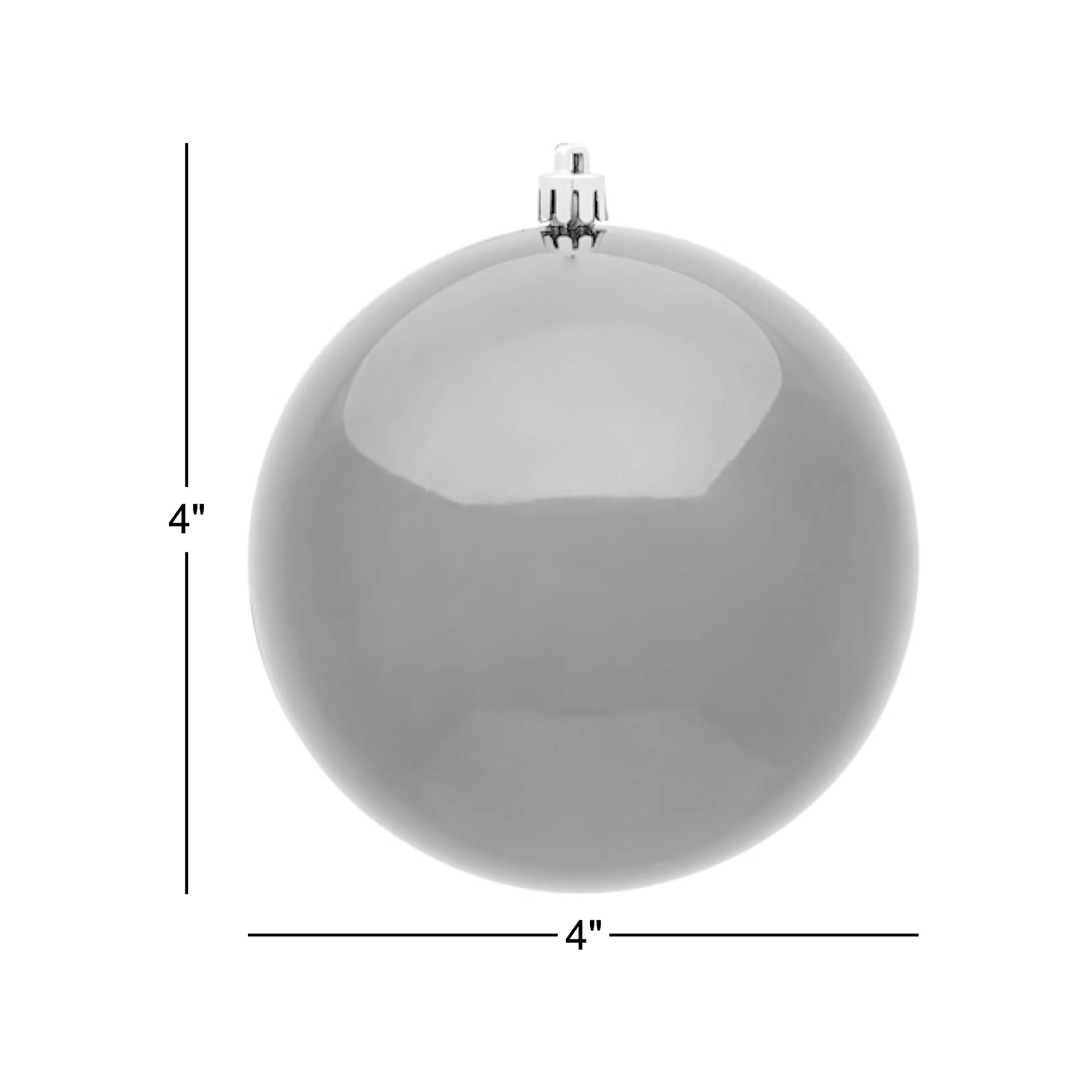Holiday Décor Ball Ornament, Burgundy, 4" H x 4" W x 4" D
