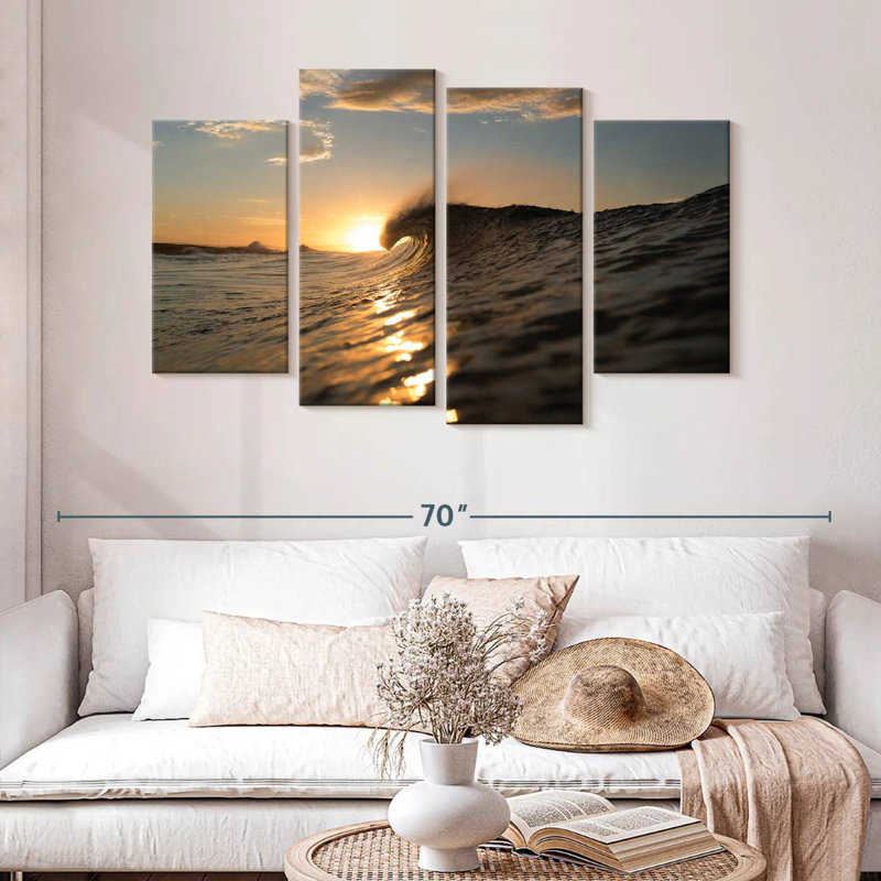 Gillard Golden Sunrise - Vague d'océan, H 32 po x l 52 po