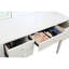 Table de coiffeuse blanche avec lumières à DEL et tiroir à cannelures élégantes pour miroir