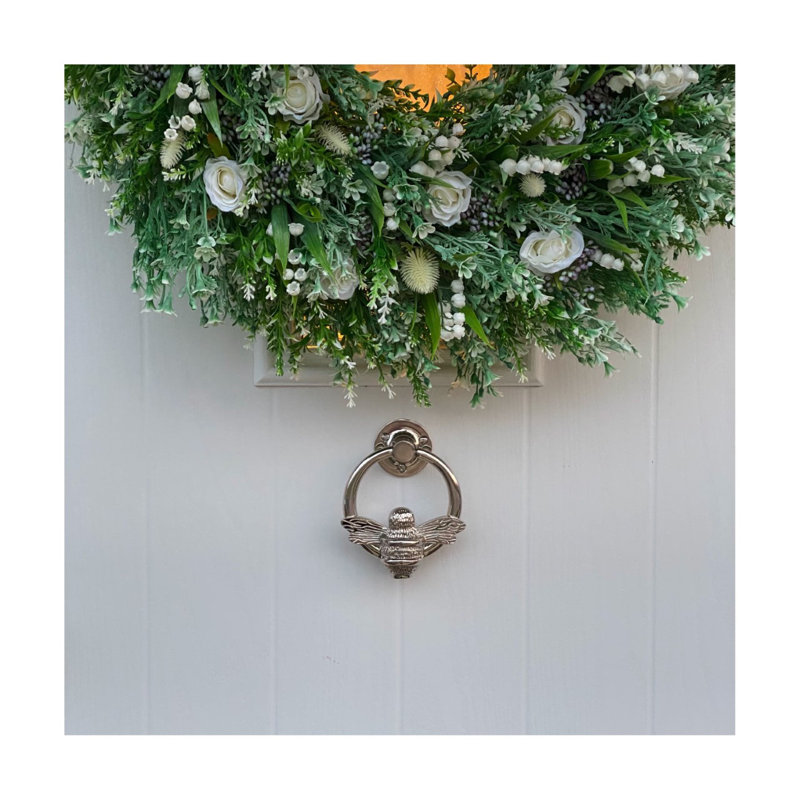 Sager Nickel Ring Bee Door Knocker, Nickel