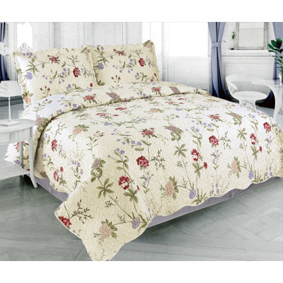 Ensemble de courtepointe 3 pièces Kester Home Literie Pinsonic Bedding Ultra Soft