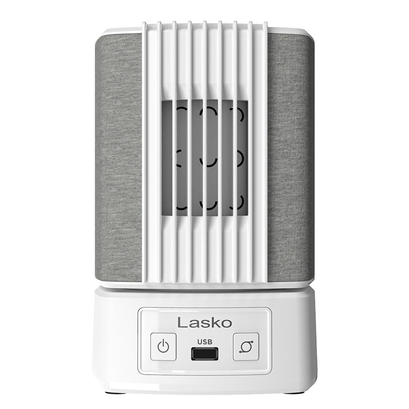 Lasko SlumberBreeze 2-in-1 Table Fan and White Noise Machine, SB101, White, White