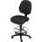 Backed Adjustable Height Ergonomic Lab Stool with Footring Pedestal Base