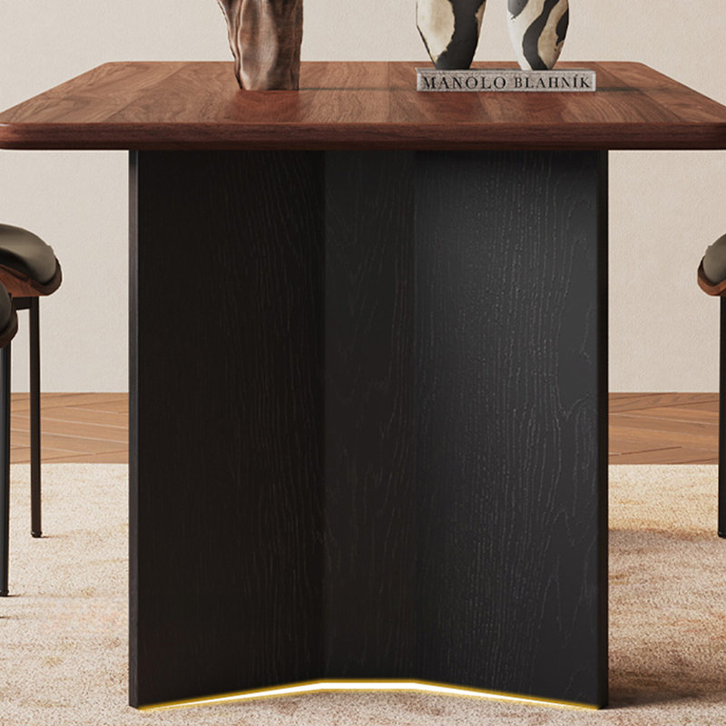 Table de salle à manger noire rétro française, H 29,52 po x L 70,86 po x l 35,43 po