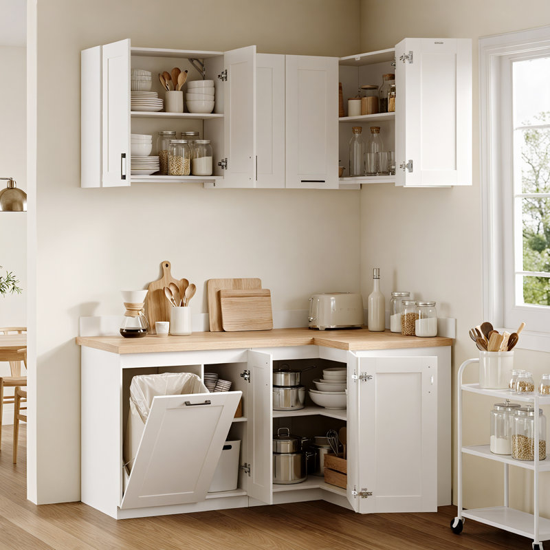 Armoire de cuisine modulaire quatre pièces avec rangement solide