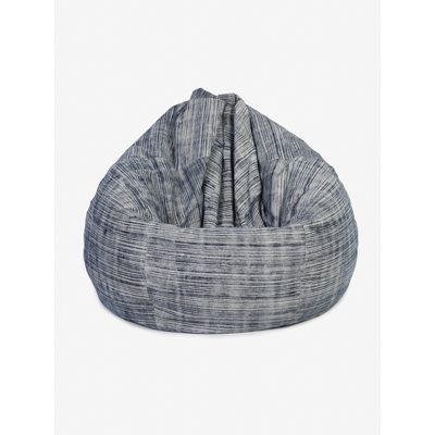 Blue Cotton Bean Bag Cover 96" Round 