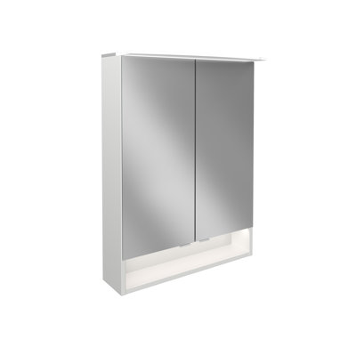 Surface Mirrored Bathroom Cabinets with Mirror and 2 Adjustable Shelves