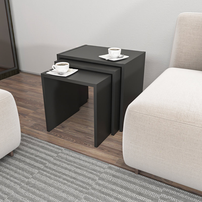 Tables gigognes Acampo, Anthracite