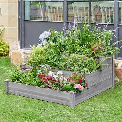 Riggleman 3-Tier Fir Wood Raised Garden Bed